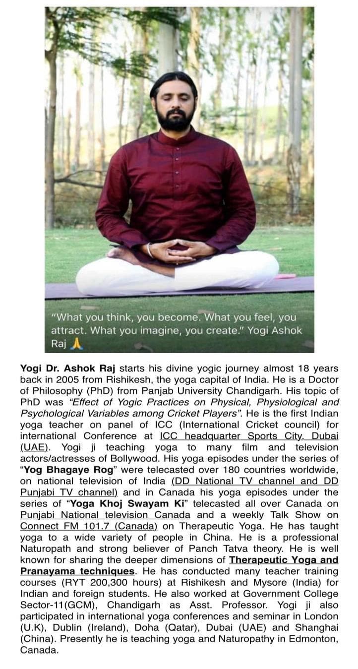 Yogi Dr. Ashok Raj